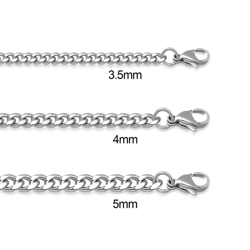 Monily Cuban Link Chain for Men 9mm 20 Inches Stainless Steel Mens Chain Necklaces Mens Jewelry - Image 4